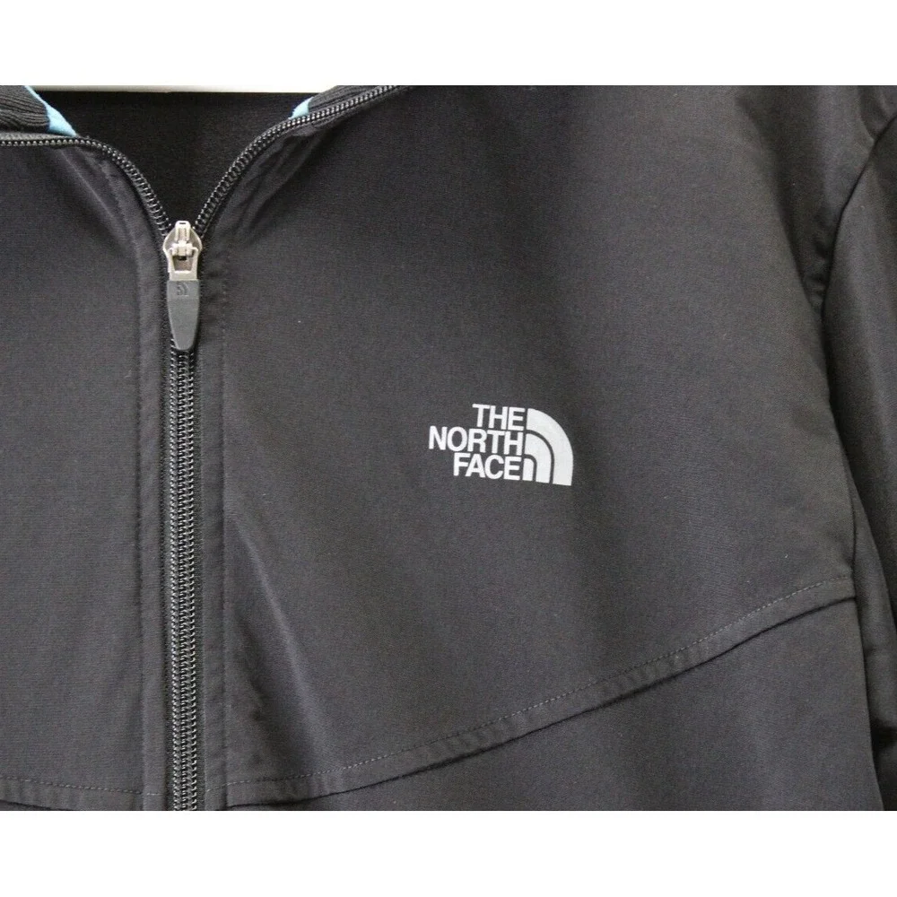 The North Face Mens Track Jacket Black Blue Trim‎ Full Zip Athletic Size M